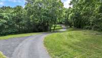 Secluded drive to the property