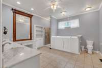 handicap accessible primary bathroom main level