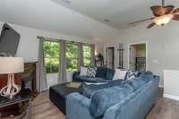 POOL TABLE / BONUS ROOM WITH WOODED BACK VIEW, 3 BEDROOMS AND BATHROOM UPPER LEVEL