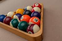 POOL TABLE INSIDE AND POOL OUTSIDE