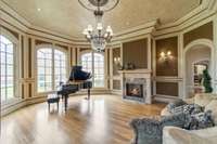 Beautiful trim details and lighting.