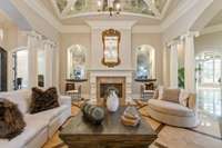 Fireplaces throughout and elegantly appointed.