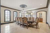 Elegant large formal dining room!