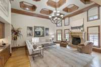 Stunning ceilings, cozy and inviting