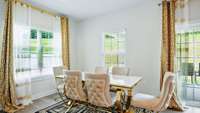 Dining room right off the kitchen without being too separate