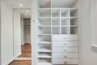 There are closets for miles in the master suite including a separate cedar closet.