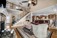 Great room open to kitchen