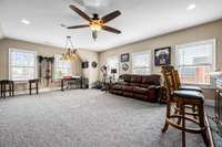 Huge bonus room w/ wet bar