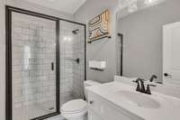 Full bath to service the 2nd bedroom on main level