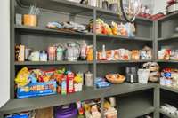 A convenient walk-in pantry for all your storage needs