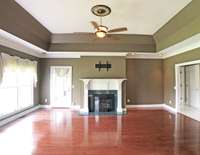 Lovely Living Room with Gas Fireplace
