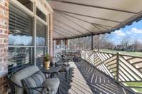 Back Deck overlooking golf course with newly repainted deck in 2024