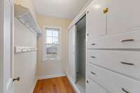 walk-in closet upstairs