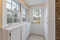sunroom with lots of storage