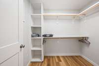 Primary suite walk-in closet