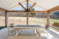 The perfect covered patio, consider it an outdoor living space, complete with a natural gas stub for your grill.