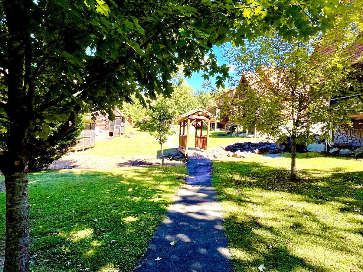 Paved walking trails throughout the development.