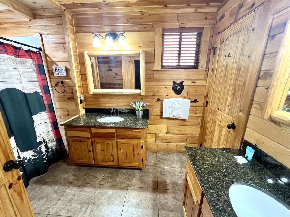 Downstairs  Master with ensuite bathroom