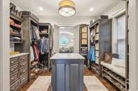 Walk through primary closet