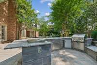 outdoor kitchen amply furnished for outdoor cooking