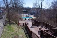 There is a beautiful view deck where you can enjoy an afternoon with friends.