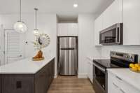 Cabinets in the island too!