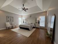 Primary Bedroom - downstairs with trey ceiling and lots of natural sunlight!
