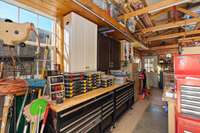 Fully insulated and wired to enjoy doing projects in the garage/workshop