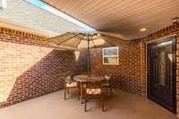 This owner added an umbrella for added shade.