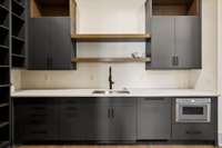 Pantry w/ microwave, sink, spot for another fridge