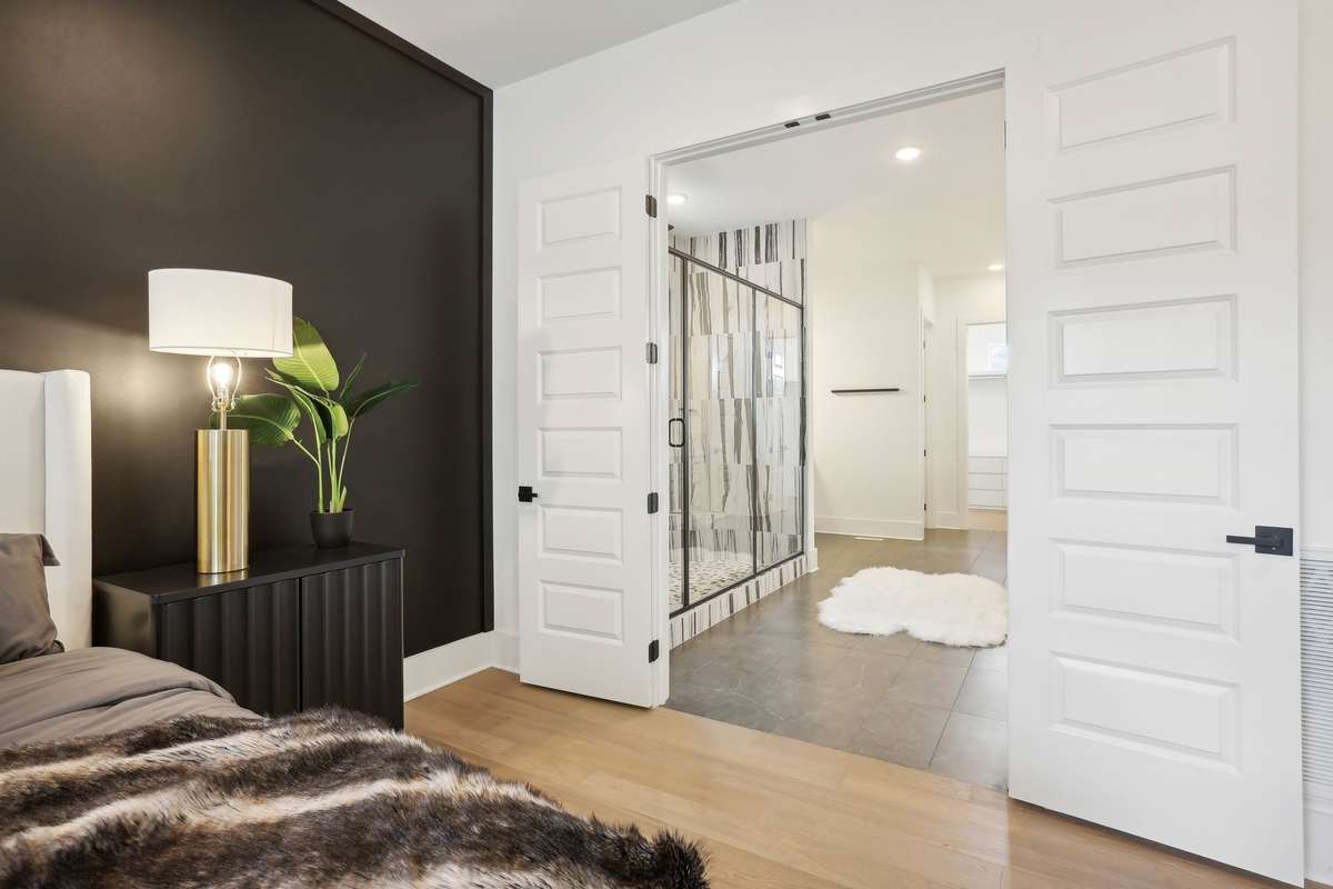 French doors into
spa like primary bath