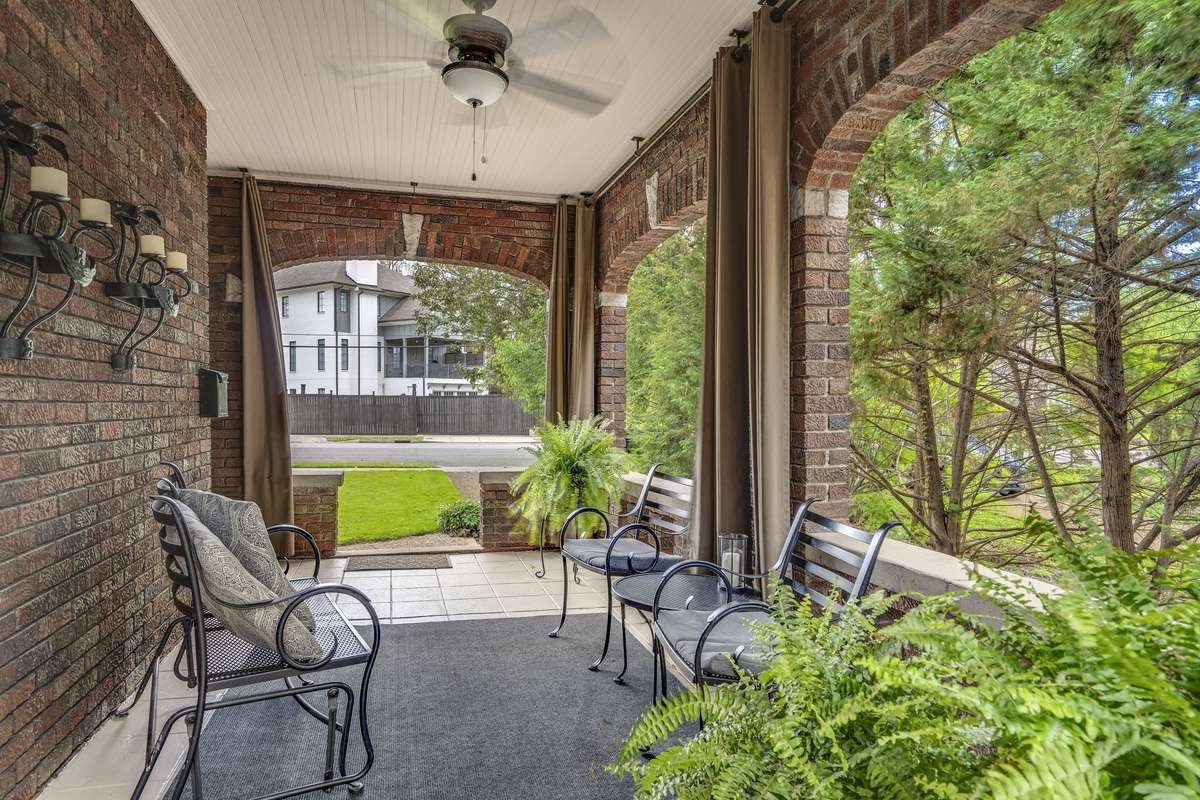 Relax and wave to the neighbors, their children, and pets that call this walkable neighborhood home.