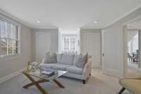 Another view of the 2nd Level,  2-room suite with 2 large closets and a window seat with storage below, overlooking the park!