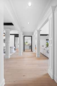 The foyer flows into the massive living area and kitchen area.