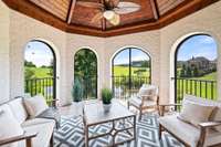 And just outside of the breakfast room is a perfect place to have morning coffee or evening drinks and take in that fantastic view!