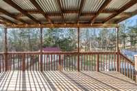 Deck is off the backdoor to kitchen