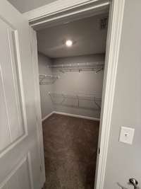 primary closet that is very spacious