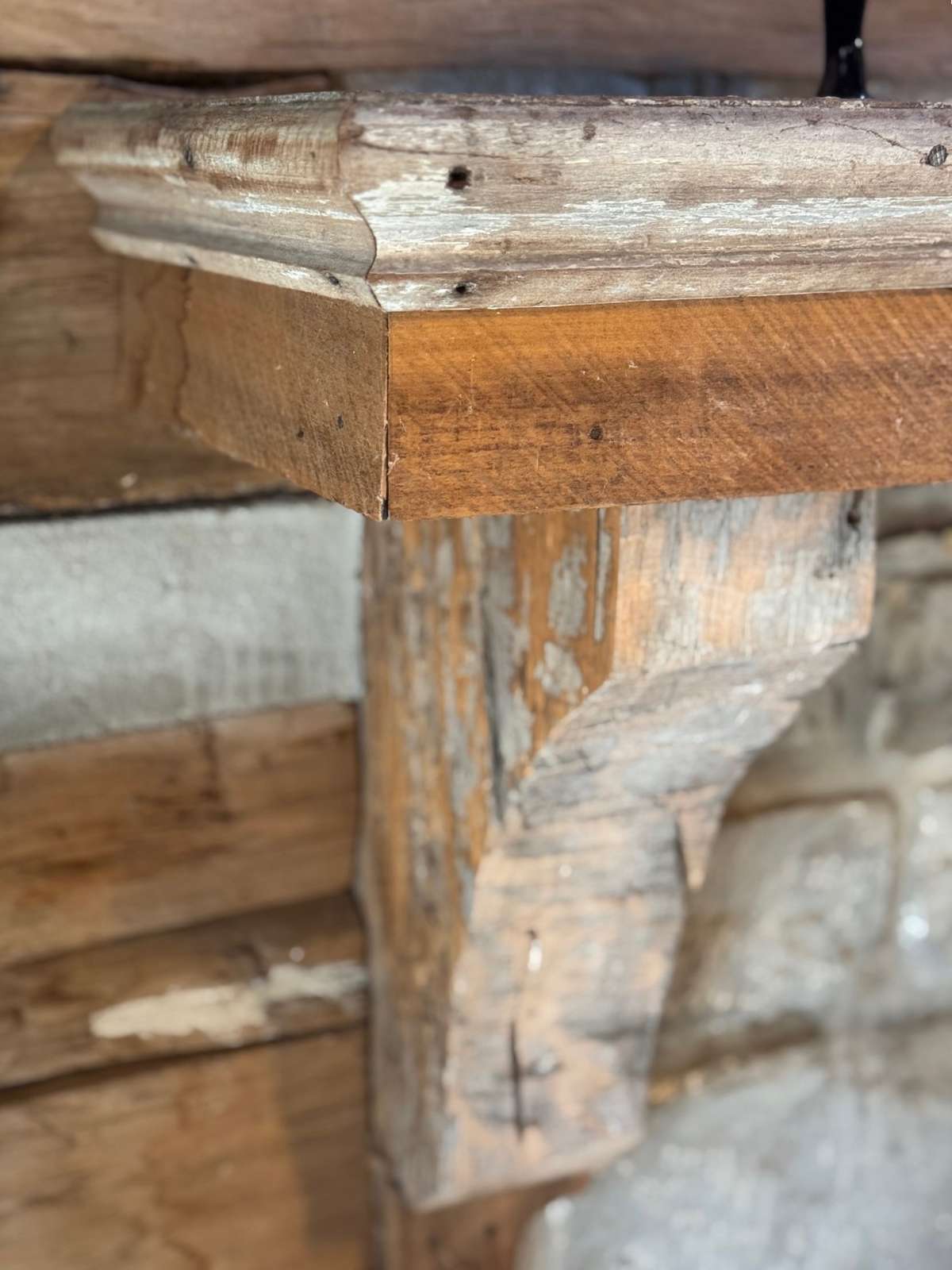 Mantel detail in primary bedroom.
