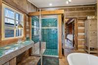 The tiles used by Braxton Dixon are handmade Talavera tiles from Guanajuato, Mexico