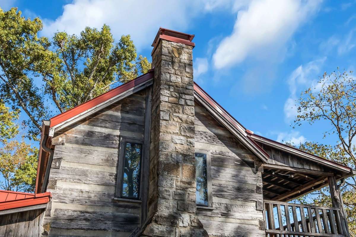 The chimney is a work of art.