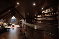 Stunning Bar and living area overlooking the golf course and ponds.