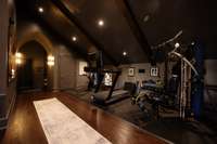 An additional perk to the top floor is a fitness room.