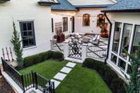 Private side garden and courtyard.