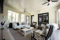 Bright and comfortable sun room.
