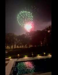 From the private balcony overlooking the golf course.