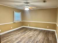 The "smaller" of the two bedrooms is still a HUGE bedroom with a walk in closet!!