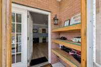 Right off the kitchen, you walk out to a covered area complete with storage shelving!  2326 Amber Glen Dr.  Murfreesboro, TN 37128