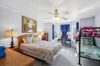 Bedroom 2 features a bay window, carpet flooring and a ceiling fan! 2326 Amber Glen Dr.  Murfreesboro, TN 37128
