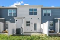 The back patio has a storage closet (on the left)