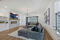 Gorgeous Electric Fireplace and built-ins.